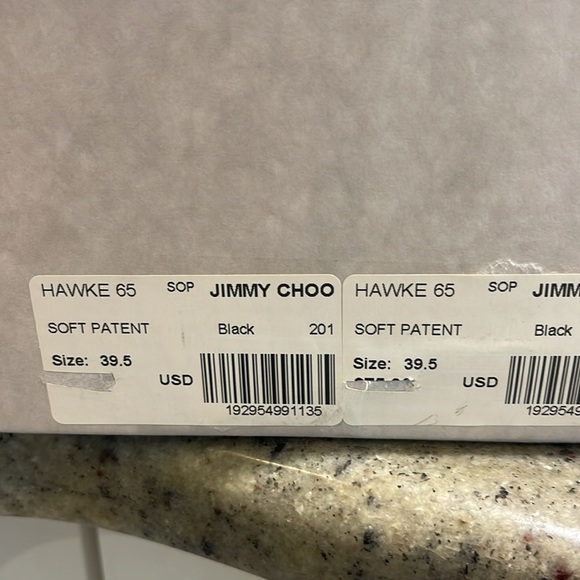 NIB JIMMY CHOO HAWKE 65 BLACK PATENT LEATHER MULES. 39.5/8 - Picture 9 of 9